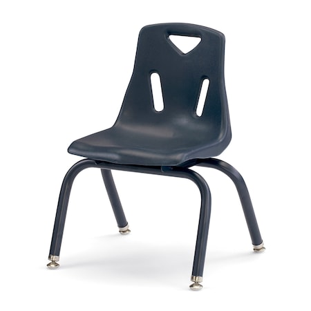 Jonti-Craft Berries Stacking Chairs with Powder-Coated Legs, 12 in. Ht, Set of 6, Navy 8122JC6112